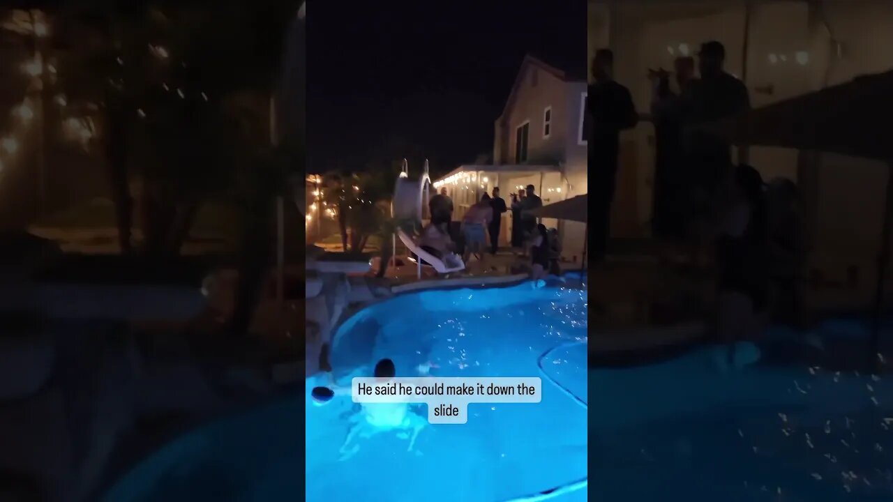 He said he could make it down the slide
