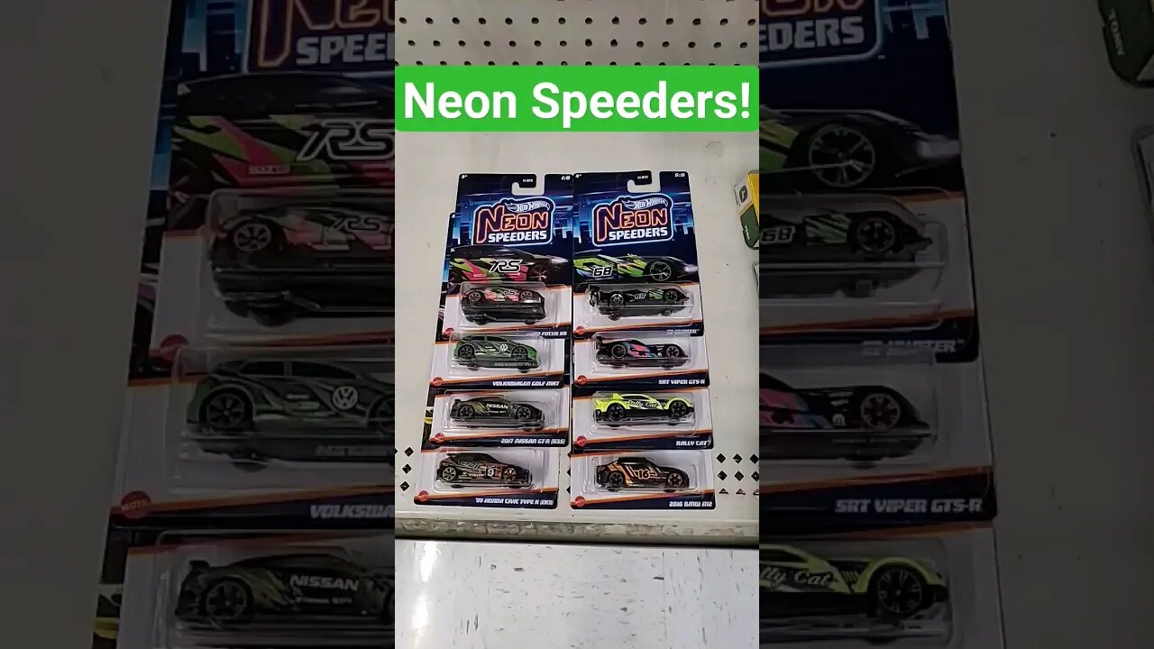 New Hot Wheels Neon Speeder Set Civic EK9, BMW M2, VW Golf #shorts #hotwheels #diecast #neonspeeders