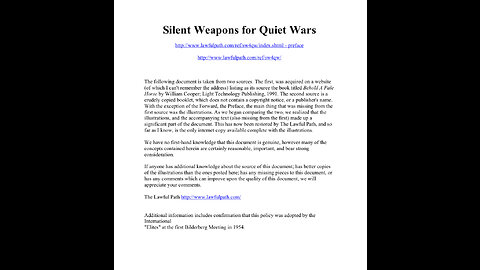 Silent Weapons For Quiet Wars