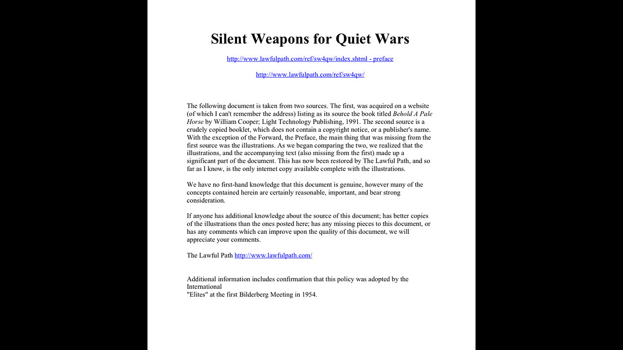 Silent Weapons For Quiet Wars