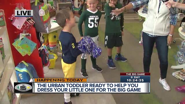 My Urban Toddler ready to help you dress your little one for the big game