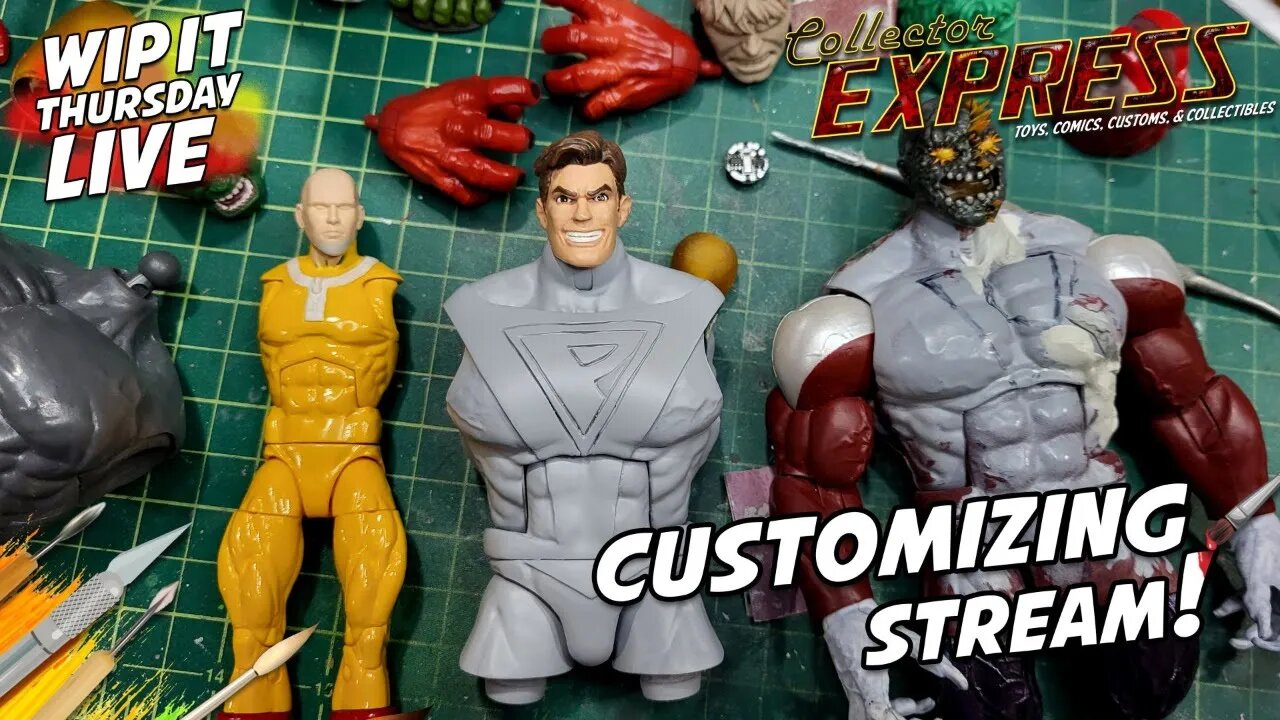 Customizing Action Figures - WIP IT Thursday Live - Episode #18 - Painting, Sculpting, and More!