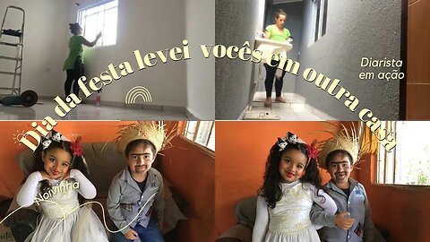 Dia de festa na escola dos gêmeos - Levei vocês em outra casa.