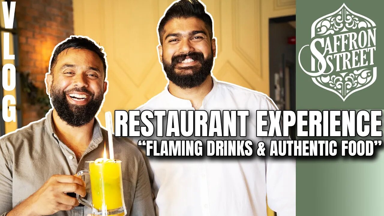 FLAMING DRINKS 🔥 & AUTHENTIC Indo-Chinese FOOD 🇮🇳🇨🇳🇬🇧 at Saffron Street | Restaurant Vlog