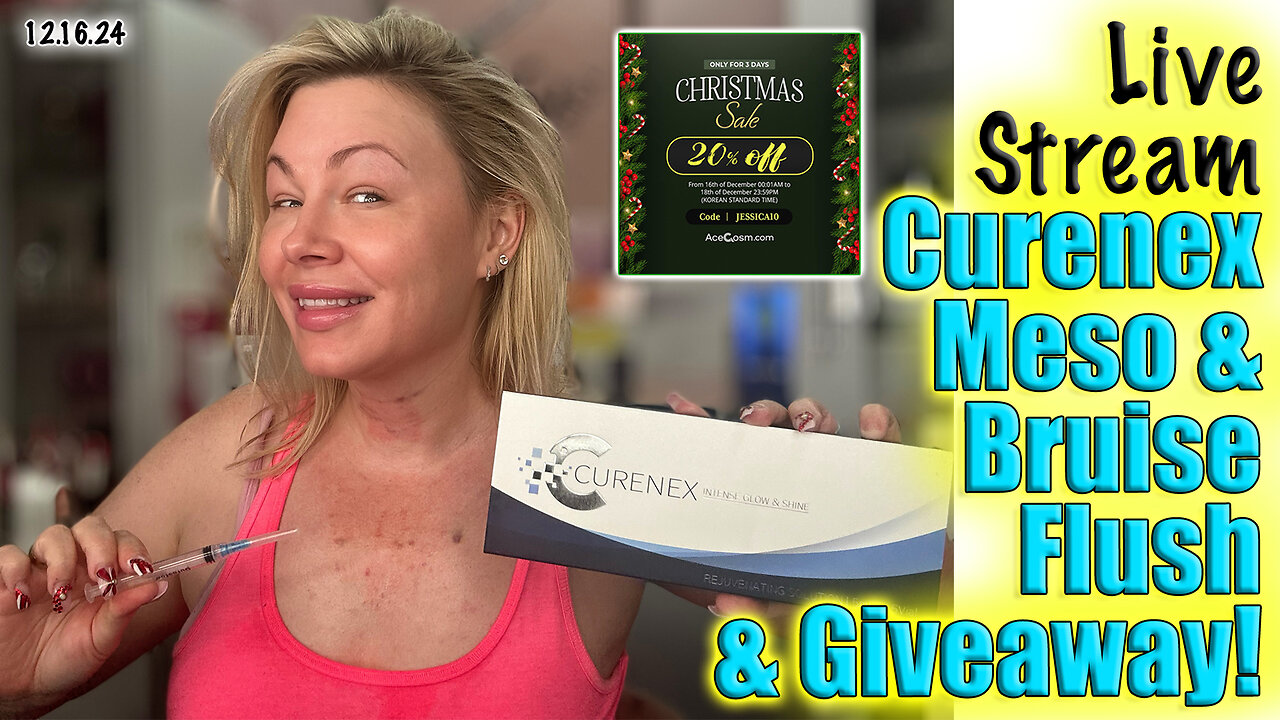 Live CUrenex Meso and Bruise Flush, and GIVEAWAY! ACecosm sale code Jessica10 saves 20%