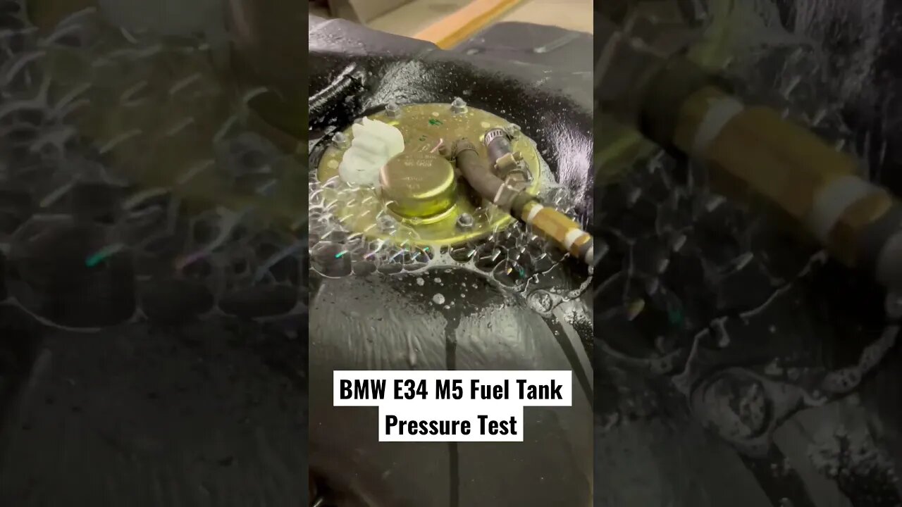 BMW E34 M5 Fuel Tank Pressure Test #bmw #cars #bmwm5 #bmwe34 #restoration #diy #automotive #engine