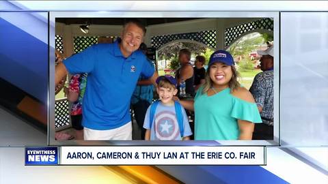 Aaron, Cameron and Thuy Lan at the Erie County Fair