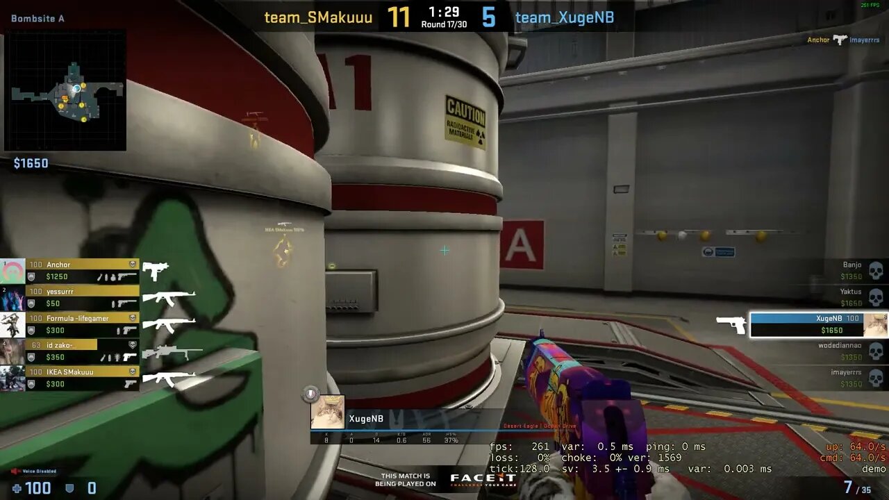 XugeNB 6193 ELO FOV How to play Perfect DE_NUKE (FACEIT)
