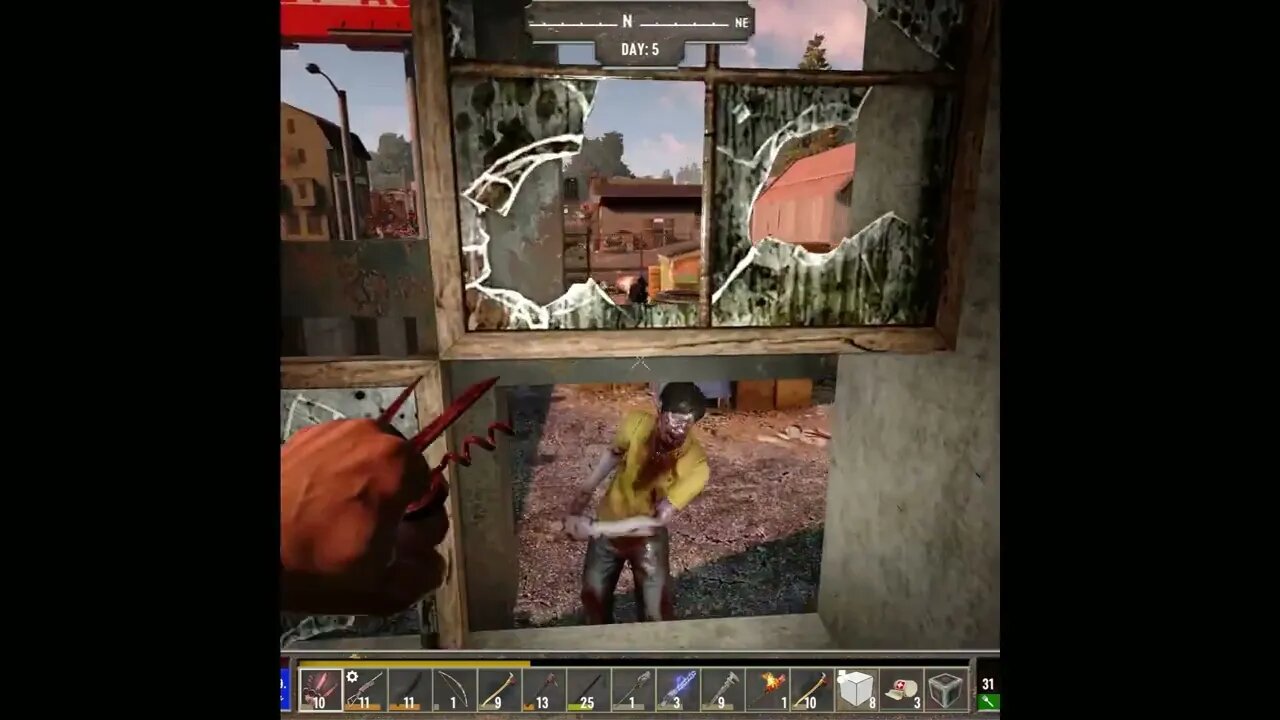 His head just fell off... ---- 7 Days To Die (Darkness Falls Mod)