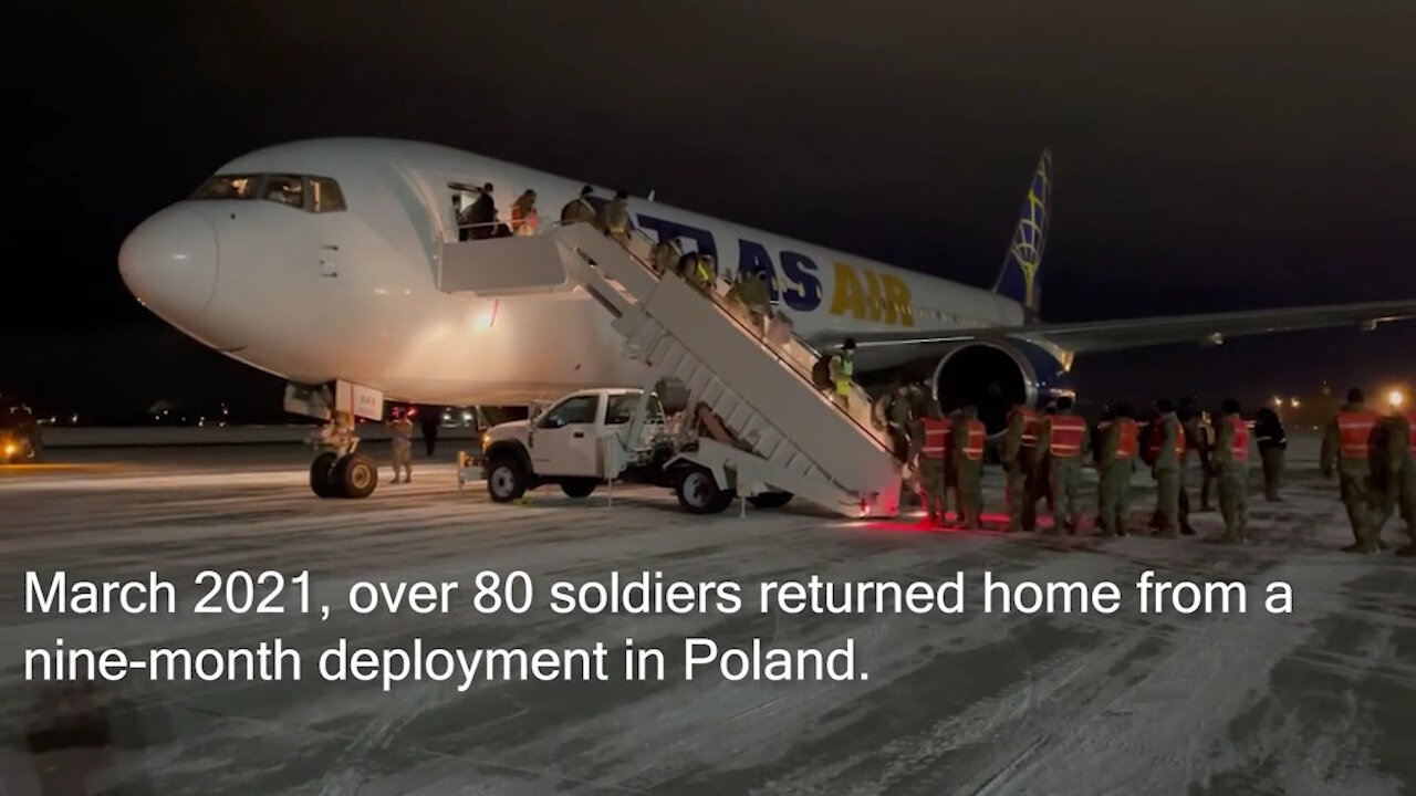 Alaska National Guardsmen return from nine-month deployment to Poland