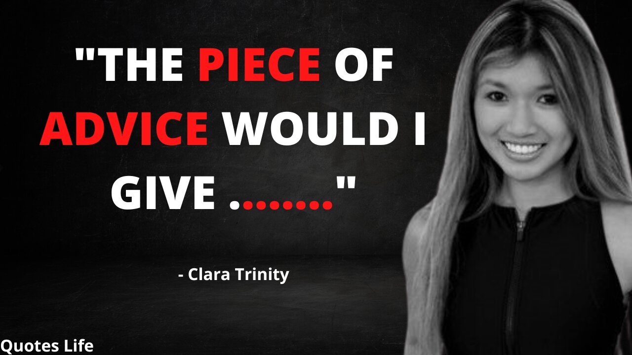 Find your inner Clara Trinity with these inspiring quotes! Actress & Model Quotes.