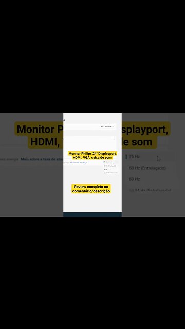 Testes do monitor Philips 24 " 242V8A