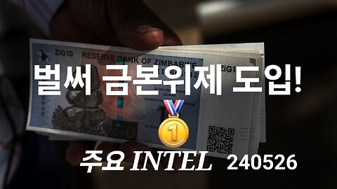 주요 INTEL. 벌써 금본위제 도입한 나라. #1219. 240526.