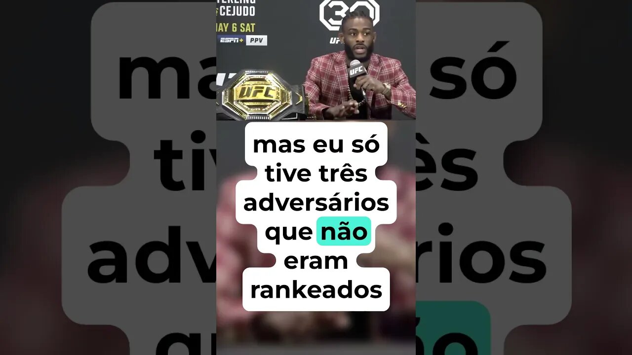 Aljamain Sterling Exigindo o respeito "Maior numero de vitórias da divisão do peso Galo" #shorts