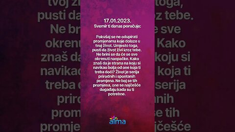 Poruka Svemira 17.01.2023. 🩷