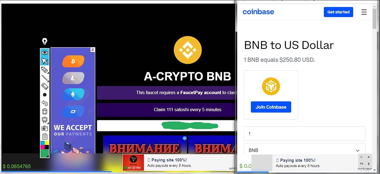 How To Earn Free Binance Every 5 Minutes At ARUBLE A CRYPTO BNB Instant Withdraw At FaucetPay