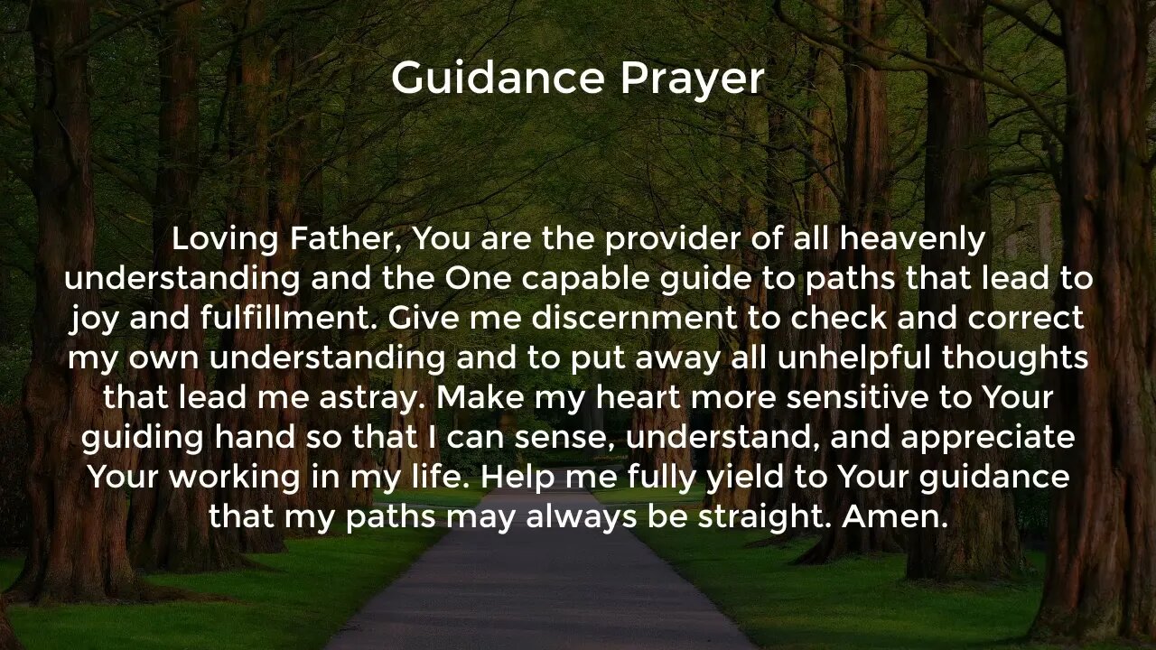 Guidance Prayer (Prayer for Wisdom and Direction)