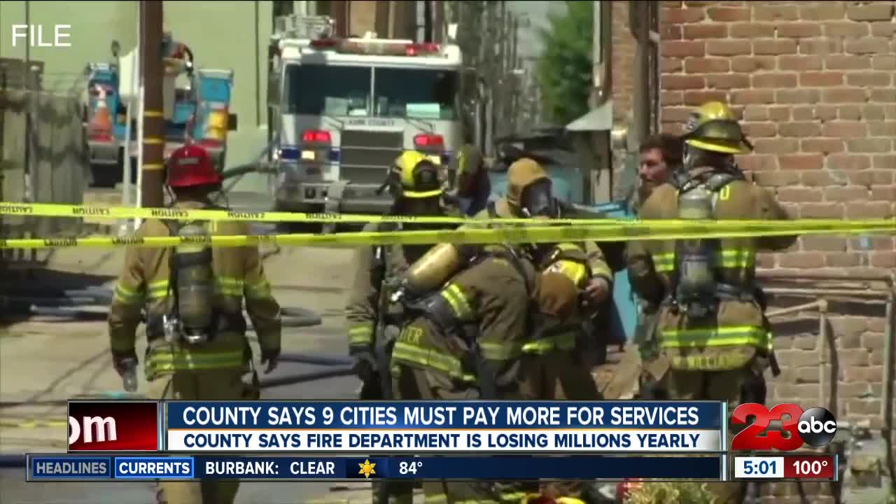 Kern County proposes that nine cities pay more for county fire services