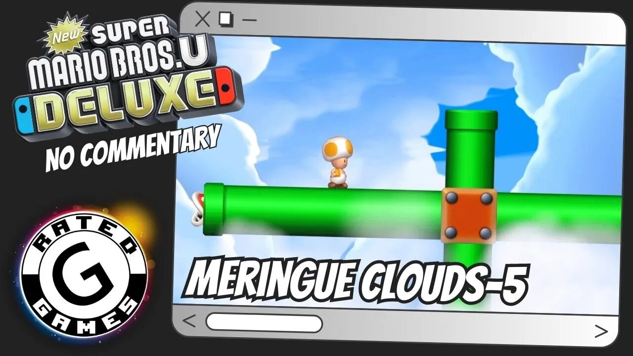 Meringue Clouds-5 - A Quick Dip in the Sky (ALL Star Coins) New Super Mario Bros U Deluxe