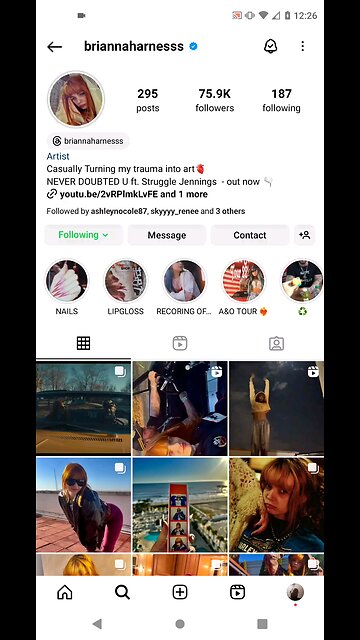 Brianna Harness Instagram Story 🤣🤣