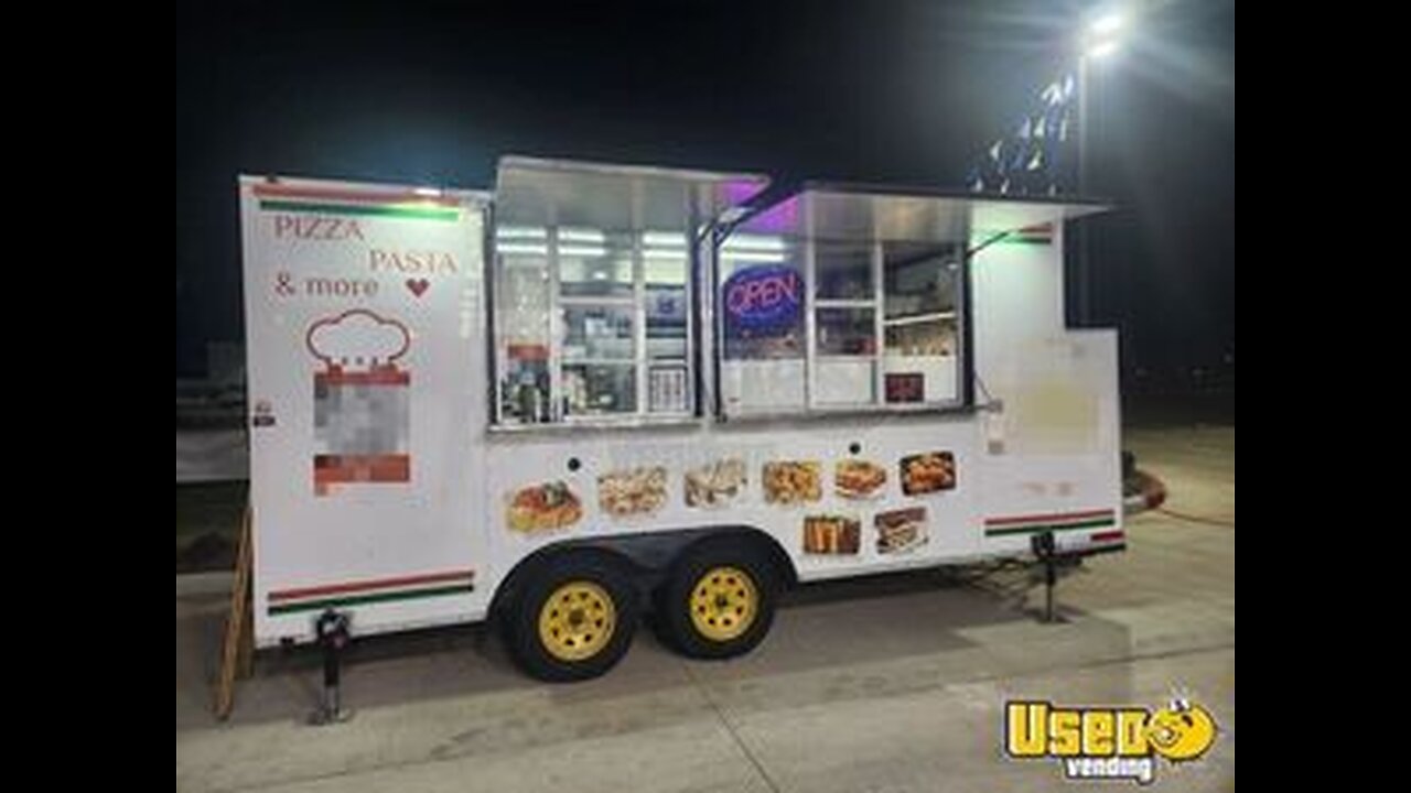 2022 - 8' x 16' Kitchen Food Concession Trailer with Pro-Fire System for Sale in Texas!