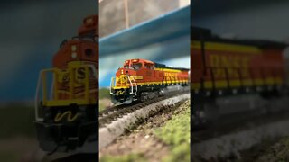 N Scale dash 8 pulling a local