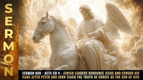 Sermon #088 - Acts Ch 4 - Jewish leaders DENOUNCE JESUS & Censor his name