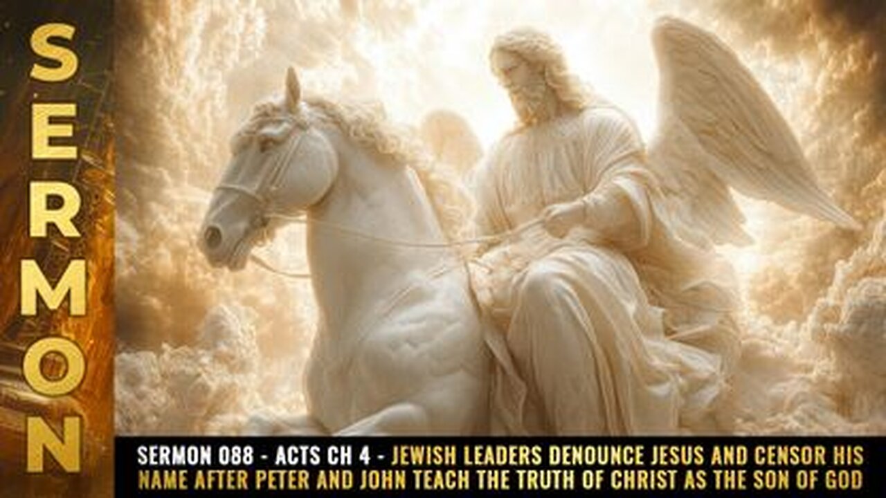 Sermon #088 - Acts Ch 4 - Jewish leaders DENOUNCE JESUS & Censor his name