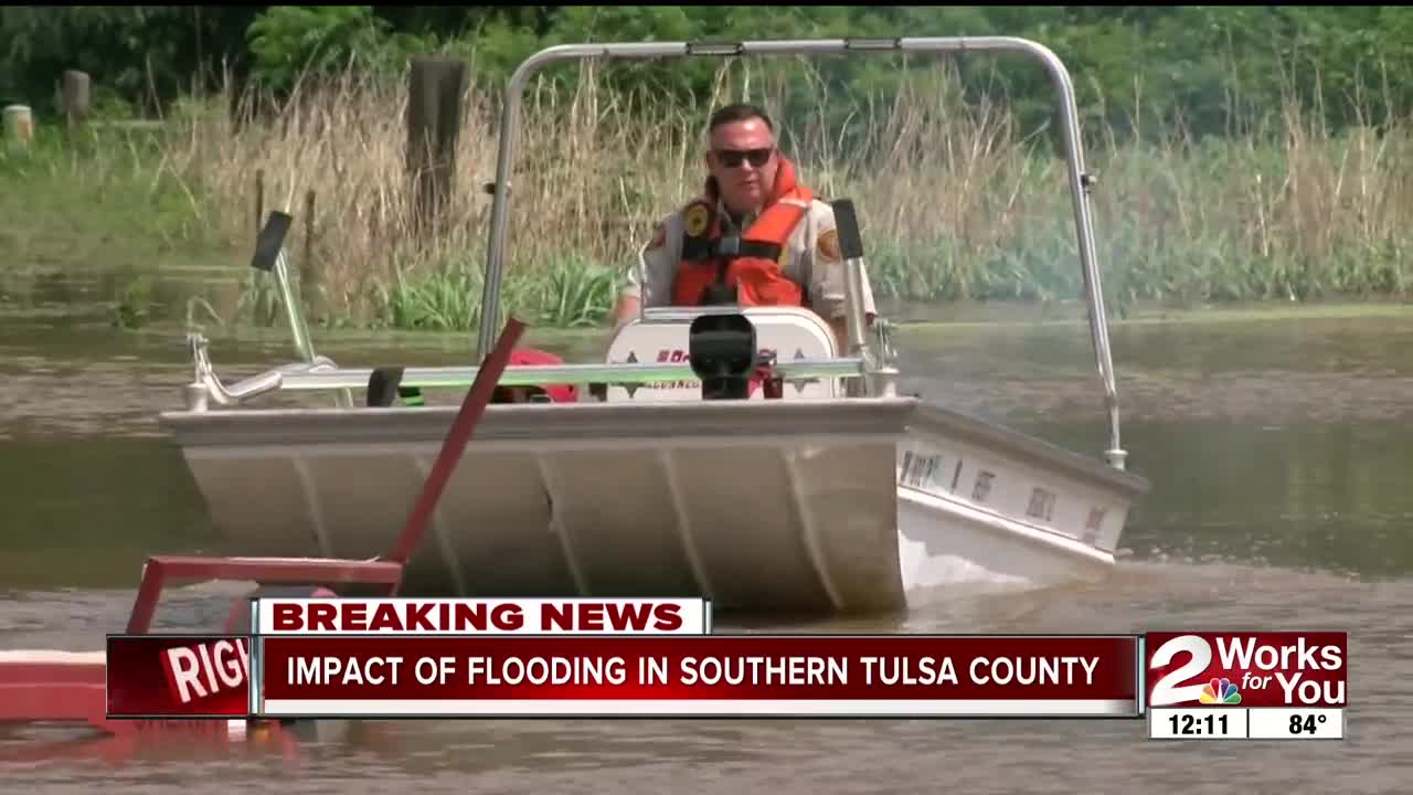 Impact of flooding in southern Tulsa County