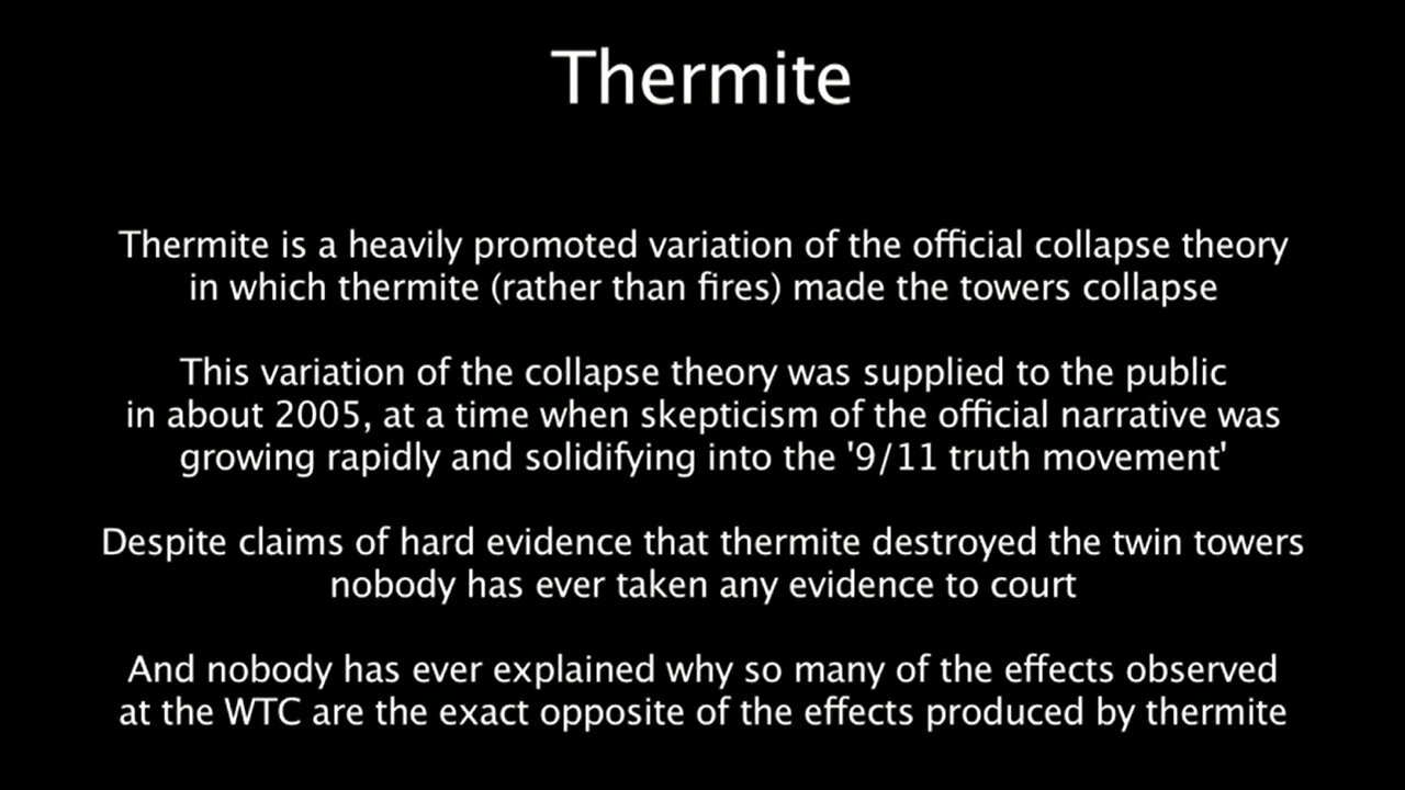 Thermite on 9/11: The ULTIMATE Debunk