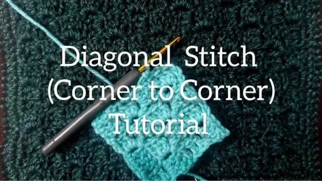 Diagonal Stitch C2C Pattern Stitch (Episode 9) Crochet Stitch (Once you get the trick, It's easy!)