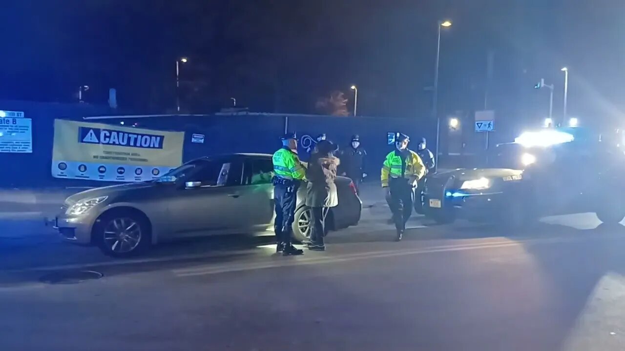 Boston police assistant state Police on a traffic stop