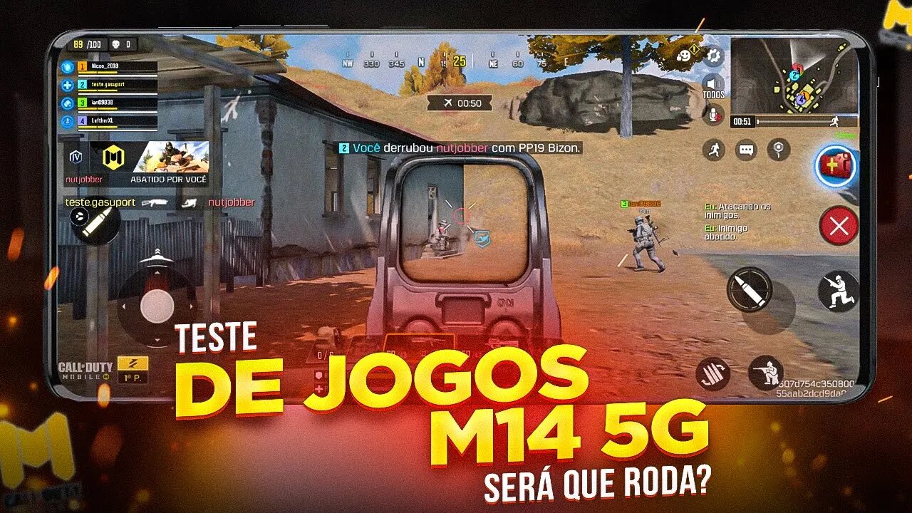 GALAXY M14 5G - Teste de JOGOS! COD Mobile, será que roda liso?