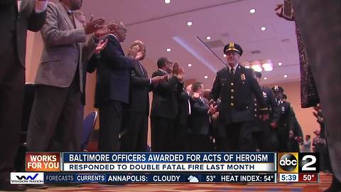 Baltimore police officers awarded for acts of heroism