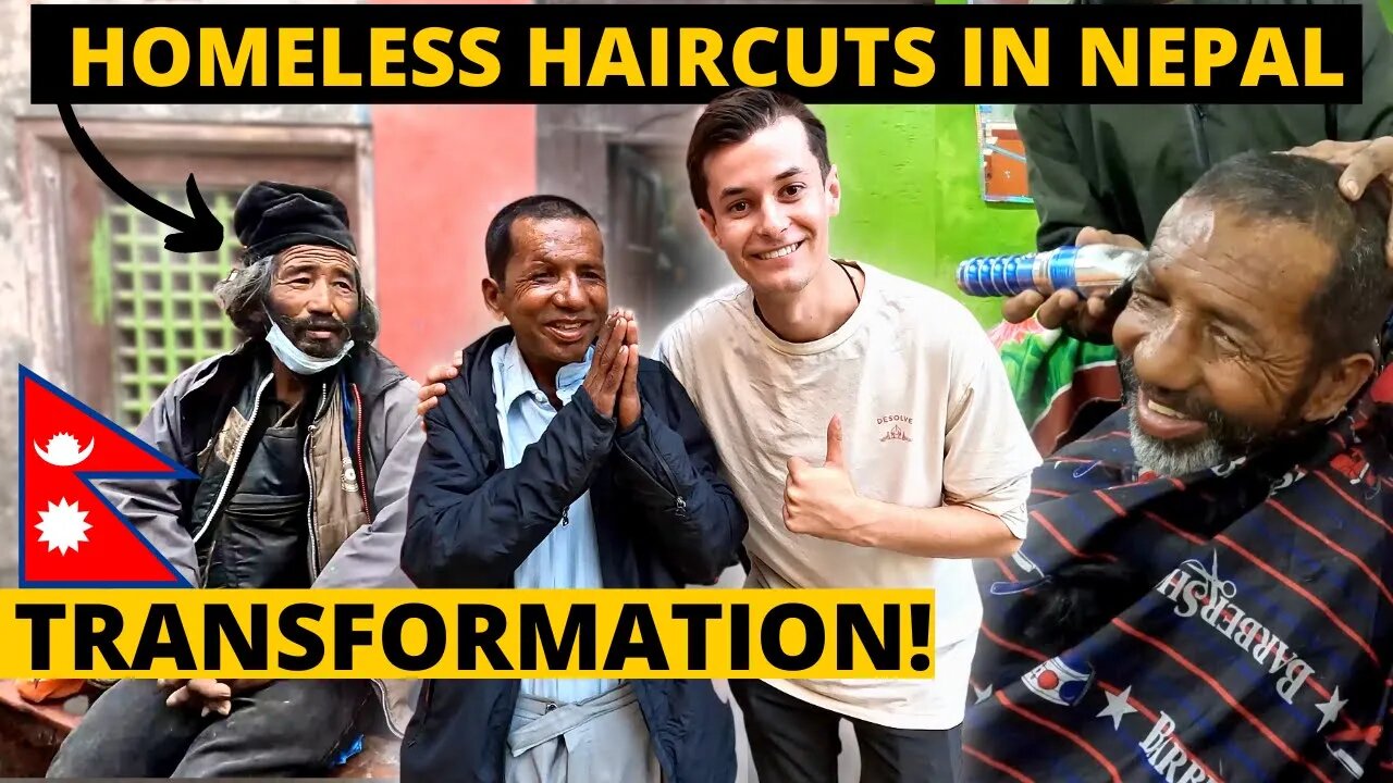 Giving Homeless People Haircuts in Nepal🇳🇵