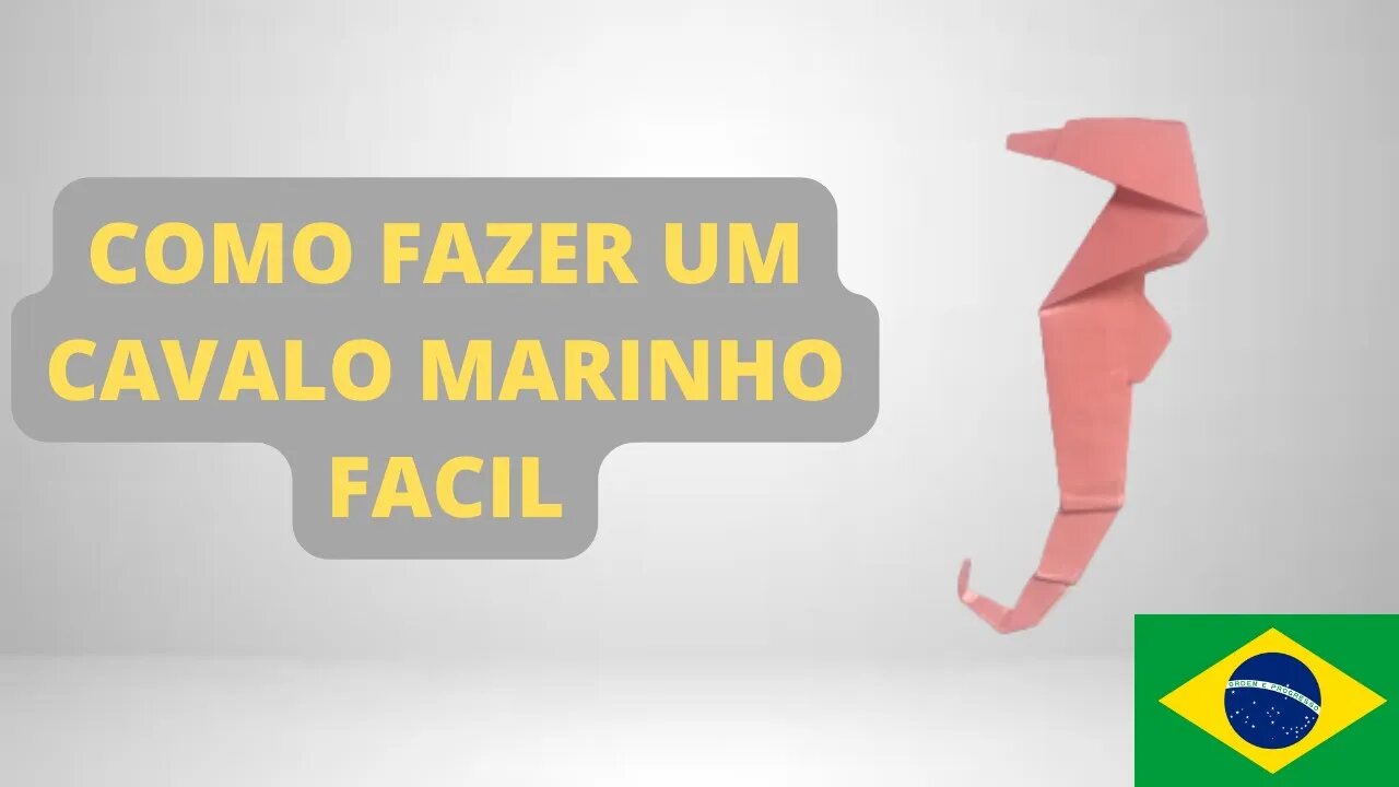 DIY- Como fazer um cavalo marinho de origami( tutorial)