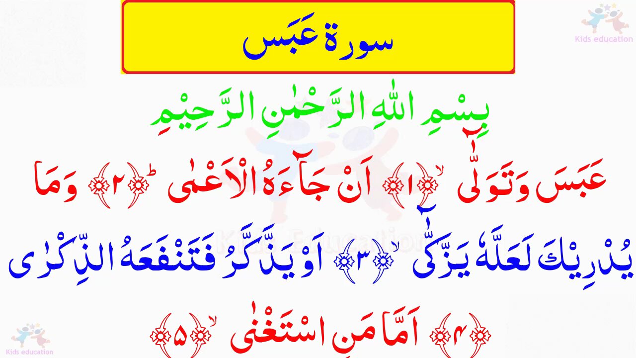 Surah Abasa سورۃ عَبَس