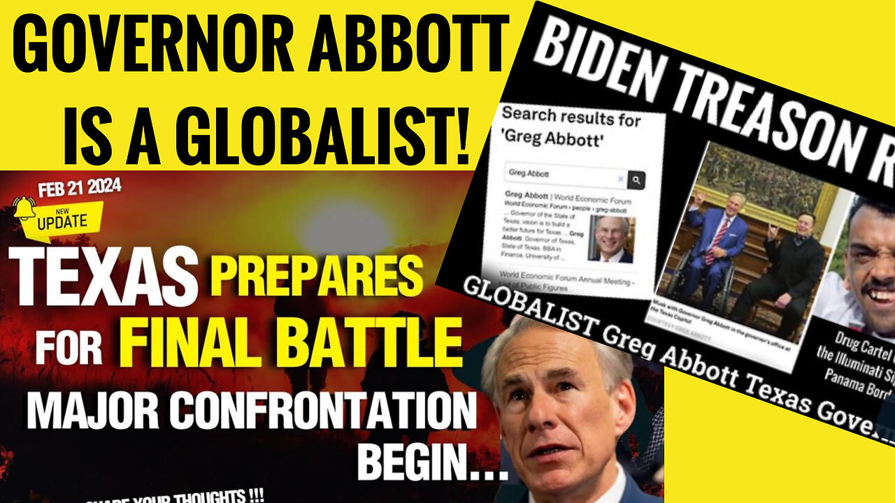 Governor Gregg Abbott is a Globalist!