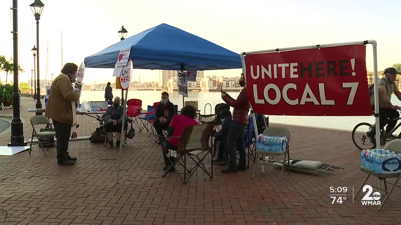 Marriott Waterfront workers fast for justice, workers want job, safety and healthcare protections