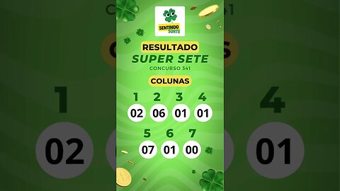 🍀 Resultado SUPER SETE 342 | Sentindo Sorte #shorts