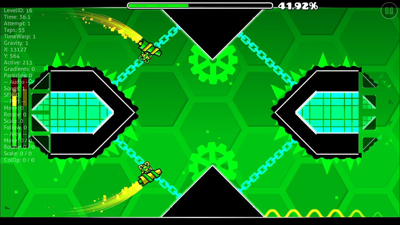 Hexagon force-all coins-geometry dash