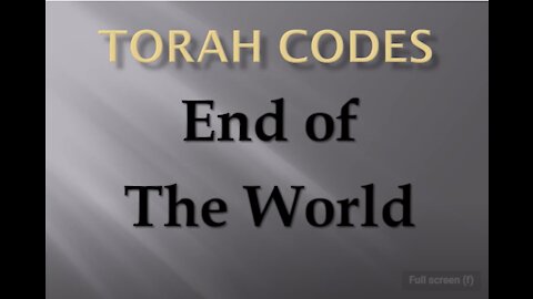 End of The World Torah Codes