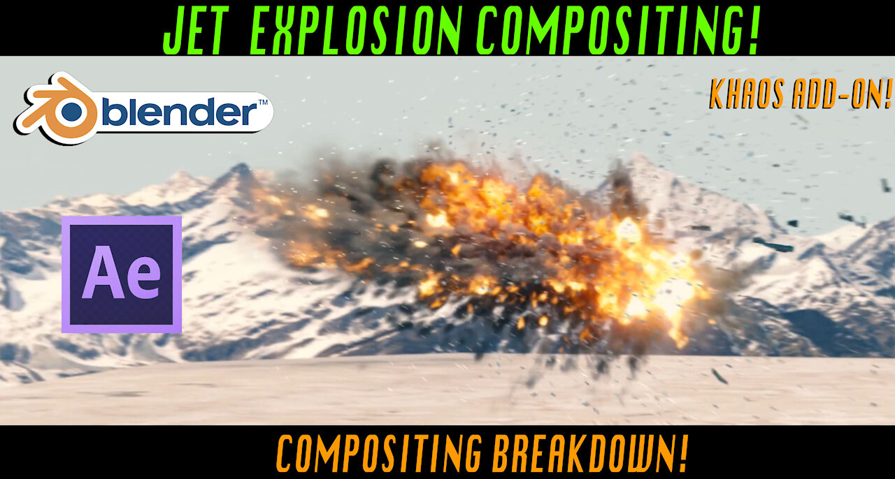 Blender 3d Jet Explosion: After Effects Compositing Breakdown Ft. KHAOS add-on