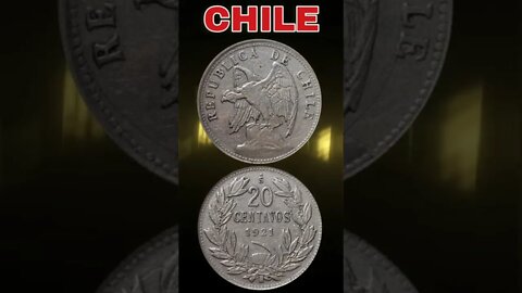 Chile 20 Centavis 1921.#shorts #coinnotesz