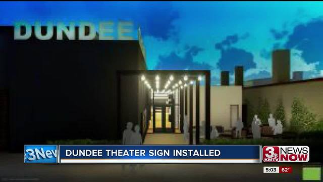 Dundee Theater sign placed on iconic building