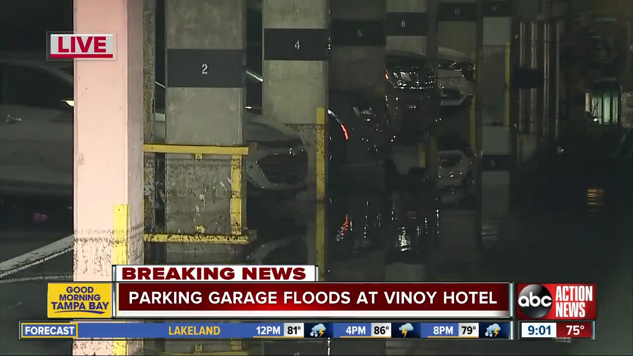 Valet parking garage floods at The Vinoy Renaissance in St. Petersburg