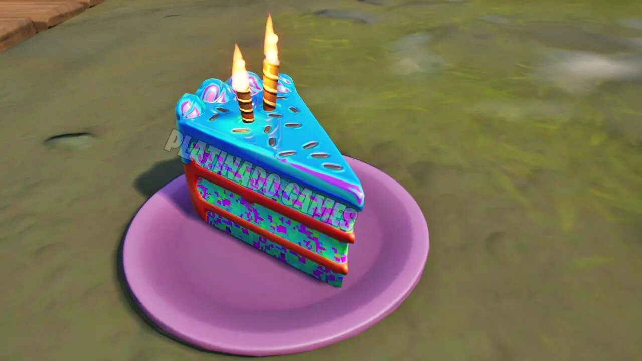 CONSUMA BOLO DE ANIVERSARIO EM DIFERENTES PARTIDAS - FORTNITE