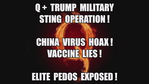 Q+ TRUMP MILITARY STING OPERATION! CHINA VIRUS HOAX! VACCINE LIES! ELITE PEDOS EXPOSED! Qanon! MAGA!