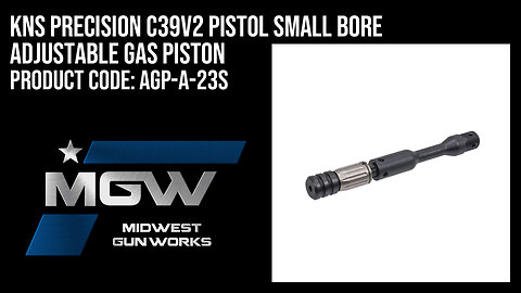 KNS Precision C39V2 Pistol Small Bore Adjustable Gas Piston - AGP-A-23S