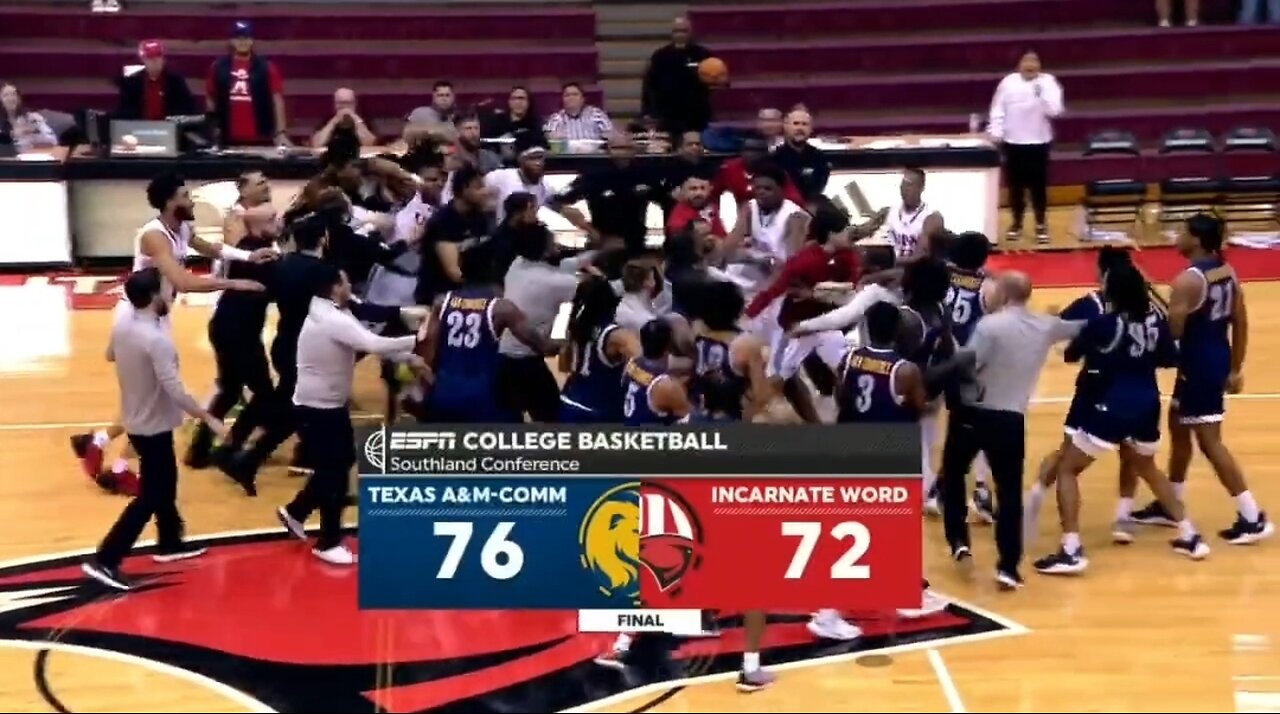 Big, Long Fight Breaks Out After College Basketball Game